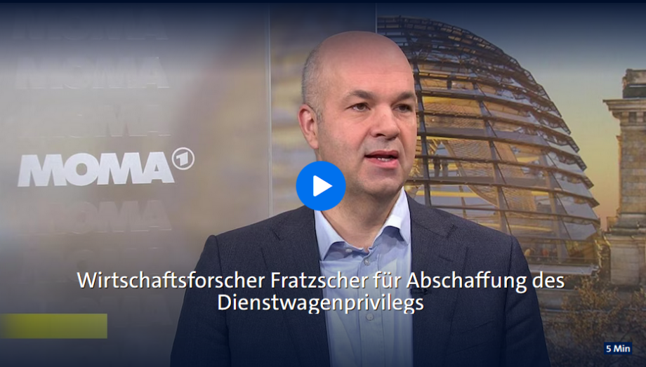 Wirtschaftsforscher Marcel Fratzscher spricht sich am 5. Dezember 2023 für Abschaffung des Dienstwagenprivilegs im Morgenmagazin aus.