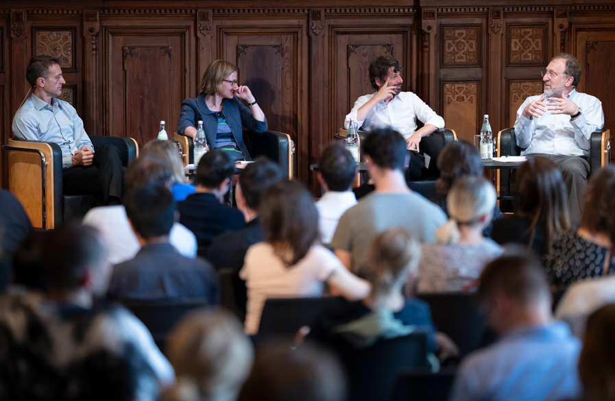 Opening Panel with Jan Eeckhout (Universitat Pompeu Fabra Barcelona), Fiona Scott Morton (Yale University), Moderator Tomaso Duso (DIW Berlin and TU Berlin) and Jonathan Baker (American University)