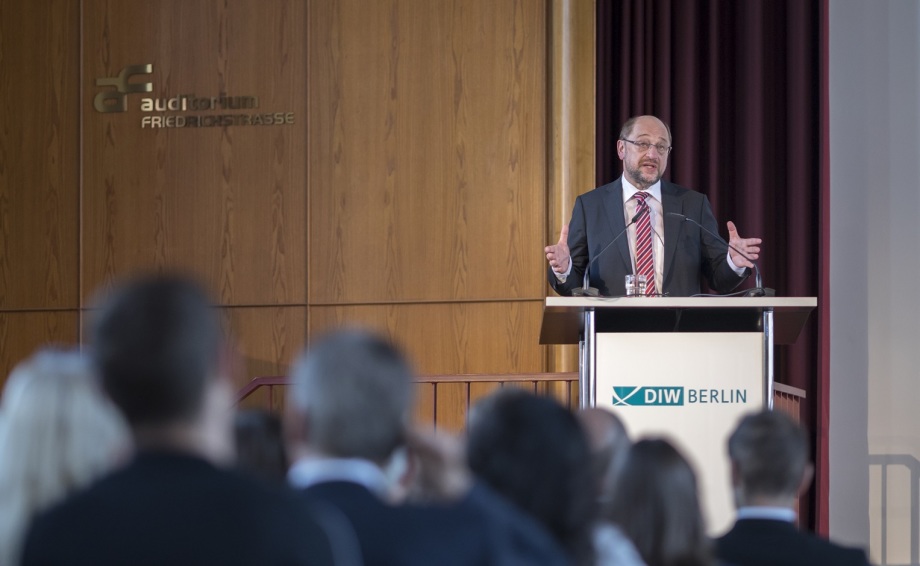 Martin Schulz im Auditorium Friedrichstraße.; Berliner Reden zur Integrationspolitik mit Martin Schulz am 15. August 2017 im Auditorium Friedrichstraße