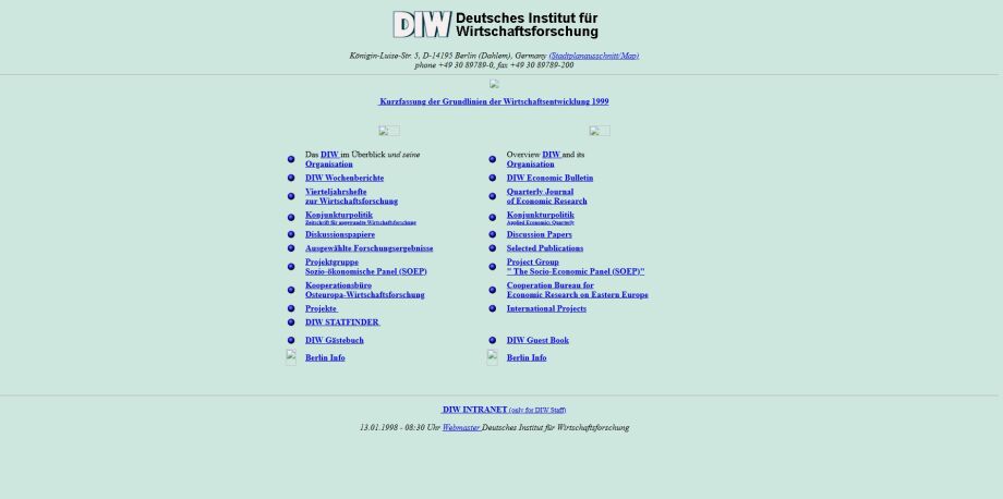 Dank der Wayback-Maschine hier ein Screenshot der Webseite von 1998.