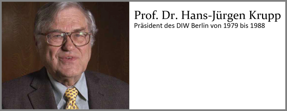 „Als früherer Präsident (1979- 1988) wünsche ich dem Deutschen Institut für Wirtschaftsforschung (DIW) für die kommenden Jahrzehnte alles Gute, besonders die Sicherung seiner Unabhängigkeit, eine starke Position in der Wissenschaft und Erfolg bei der Umsetzung seiner Erkenntnisse und Ratschläge. Schon bei seiner Gründung gab es zwei Gesichtspunkte, an denen das Institut festhalten sollte: die empirische Orientierung, wozu heute auch eine Mikrodatenbasis wie das SOEP gehört, und die Kenntnis, dass Wirtschaften immer mit Schwankungen verbunden ist, die sich keineswegs automatisch ausgleichen oder nur zufällige Schocks darstellen. Insofern bleibt der Auftrag, der mit seinem ursprünglichen Namen ‚Institut für Konjunkturforschung‘ verbunden ist, aktuell.“