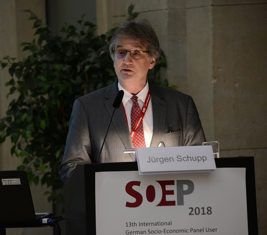 Jürgen Schupp, Portrait, speech, Rede, Konferenz SOEP 2018
