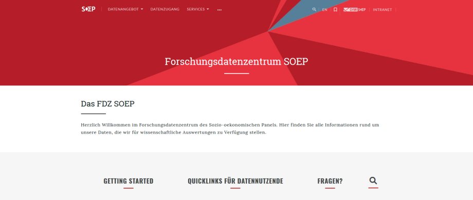 Screenshot Startseite SOEP
