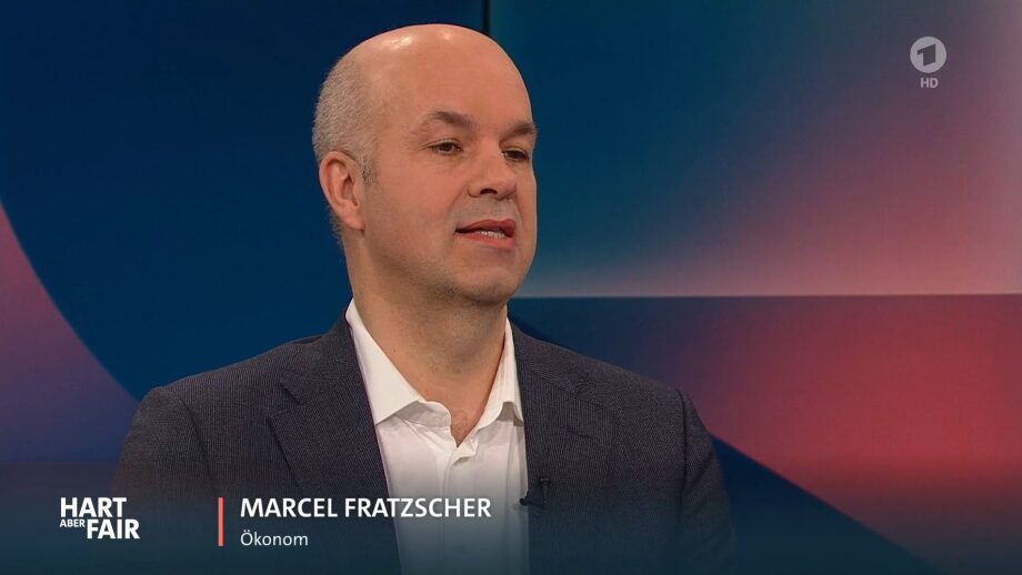 Auf dem Bild ist DIW-Präsident Marcel Fratzscher bei der Sendung "Hart aber Fair" in der ARD am 27. Januar 2025 zu sehen. 