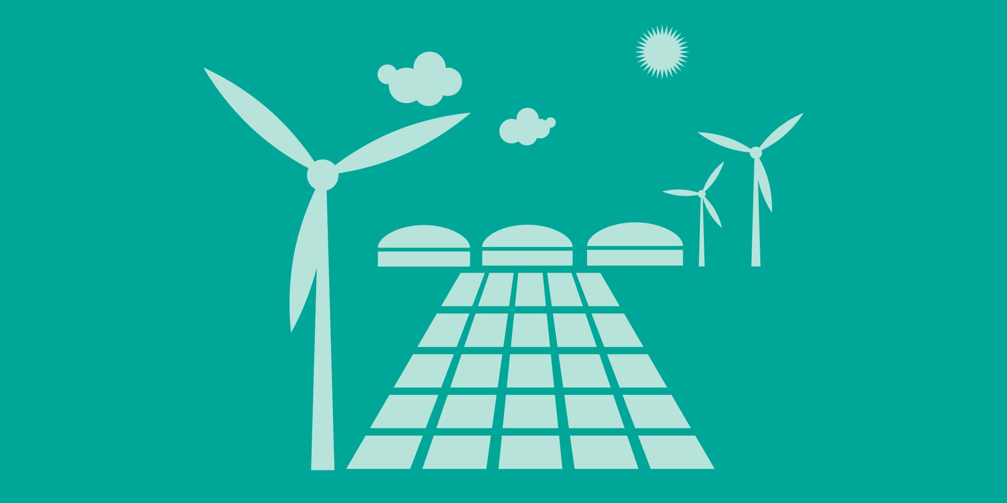 Das Bild zeigt beispielhaft mehrere Illustrationen zum Theme Energiewende.